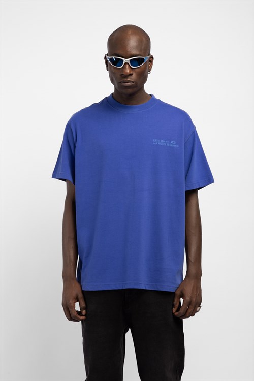 Wholesale Mens Sax Blue T-shirt