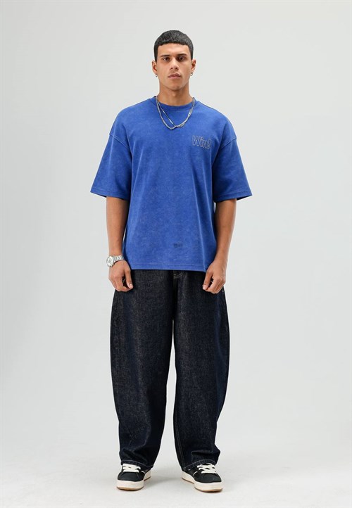 Wholesale Mens Sax Blue T-Shirt