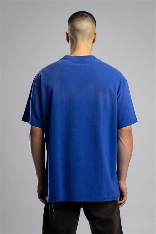 Wholesale Mens Sax Blue T-shirt