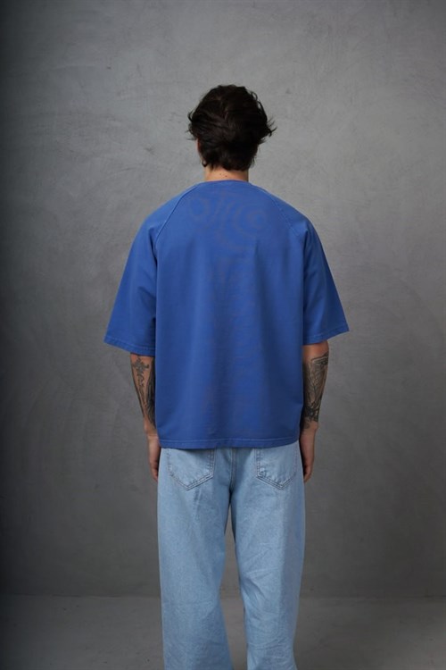 Wholesale Mens Sax Blue T-Shirt