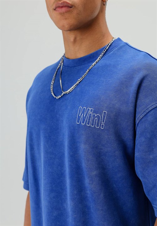 Wholesale Mens Sax Blue T-Shirt