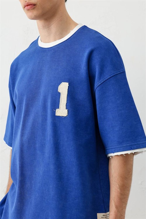 Wholesale Mens Sax Blue T-Shirt