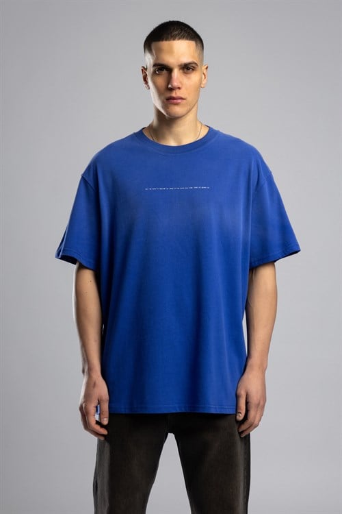 Wholesale Mens Sax Blue T-shirt