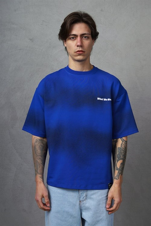 Wholesale Mens Sax Blue T-Shirt