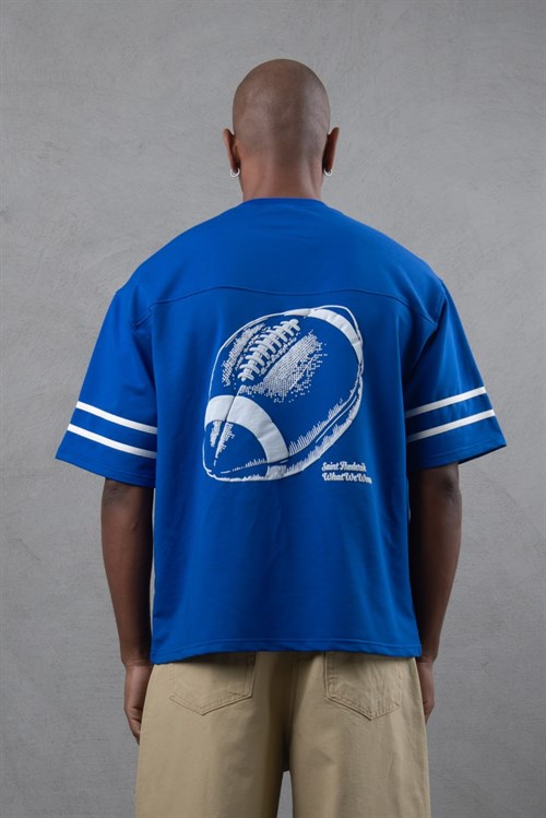 Wholesale Mens Sax Blue T-Shirt