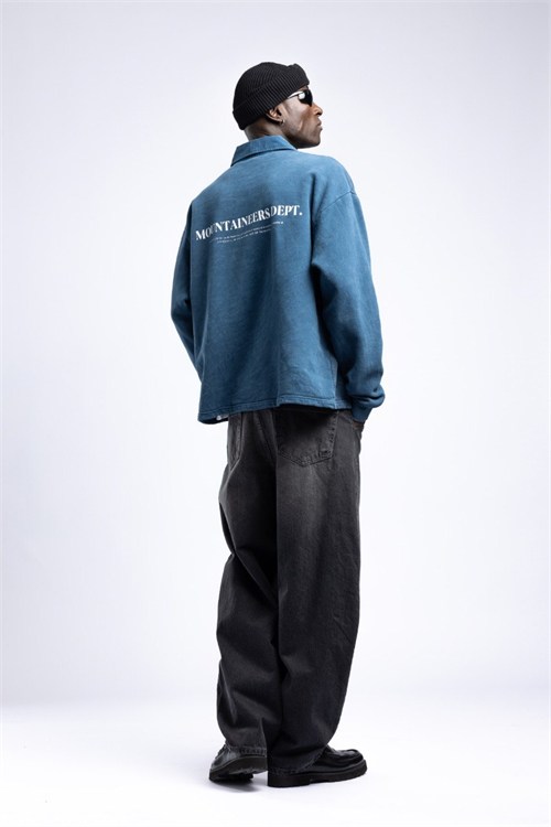 Wholesale Mens Sea Blue Sweatshirt 