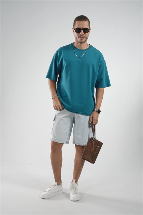 Wholesale Mens Sea Blue T-Shirt
