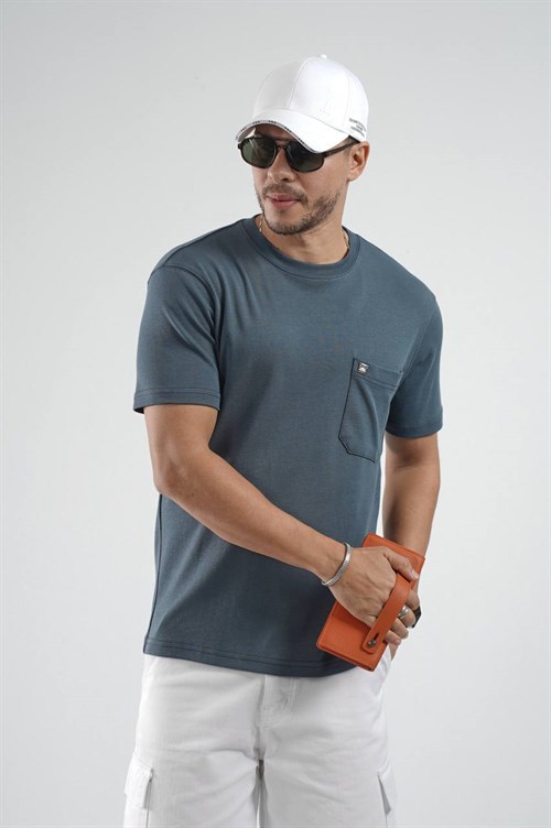 Wholesale Mens Shadow Blue T-Shirt