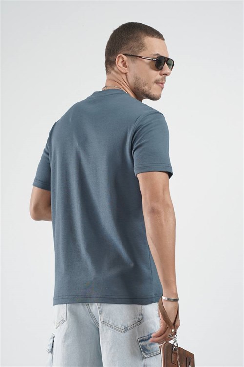 Wholesale Mens Shadow Blue T-Shirt