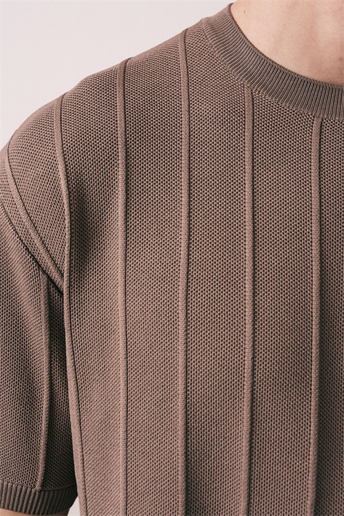 Wholesale Mens Stone Knit Crew-Neck T-Shirt