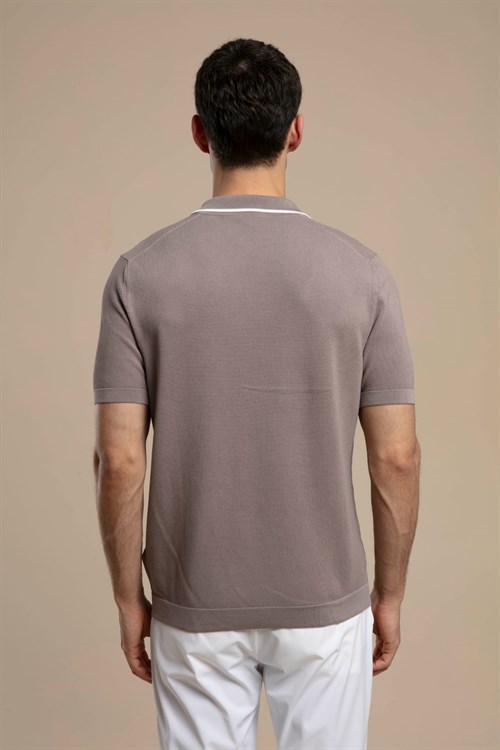 Wholesale Mens Stone Knit Polo T-Shirt