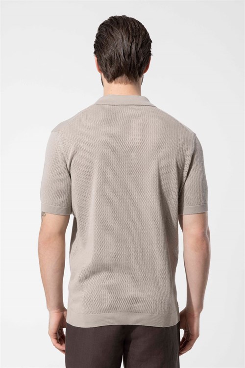 Wholesale Mens Stone Knit Polo T-Shirt