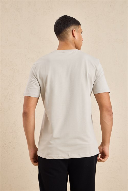 Wholesale Mens Stone Regular Fit Basic Crew-Neck T-Shirt