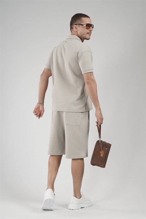 Wholesale Mens Stone T-Shirt and Shorts Set