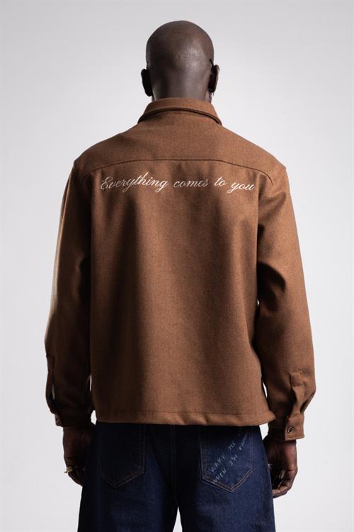 Wholesale Mens Tobacco Brown Wool Blend Coat