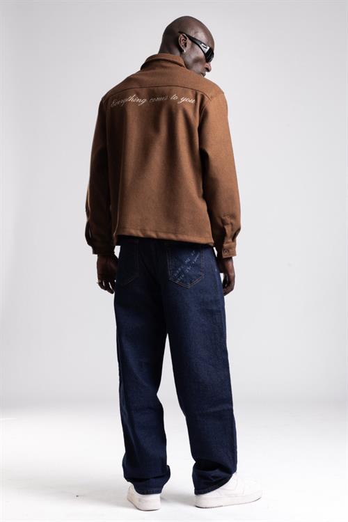 Wholesale Mens Tobacco Brown Wool Blend Coat