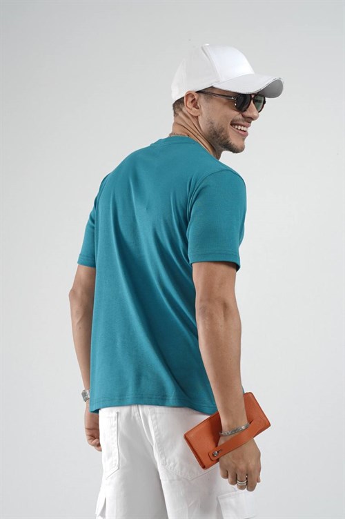 Wholesale Mens Turquoise T-Shirt