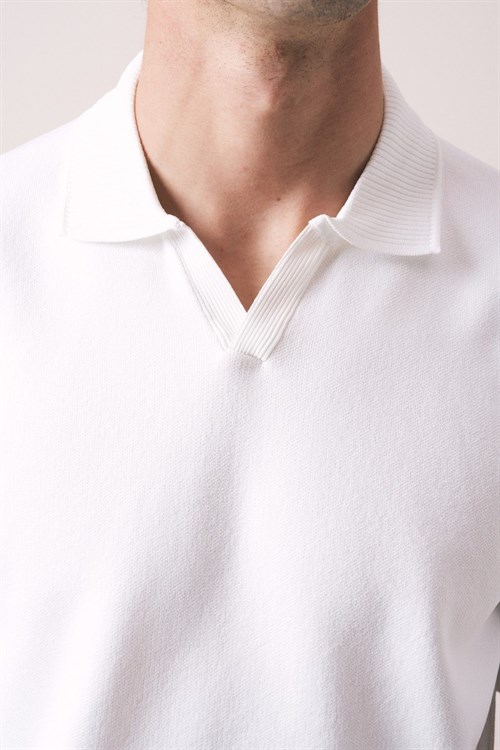 Wholesale Mens White Knit T-Shirt