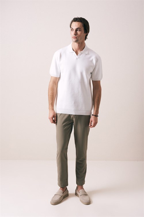 Wholesale Mens White Knit T-Shirt