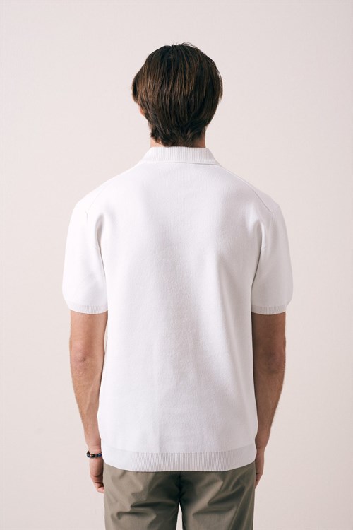 Wholesale Mens White Knit T-Shirt