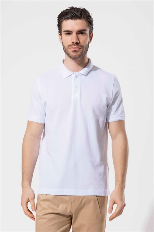 Wholesale Mens White Polo T-Shirt