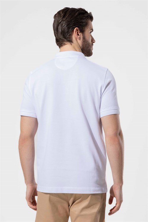 Wholesale Mens White Polo T-Shirt