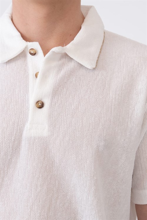 Wholesale Mens White Polo T-Shirt