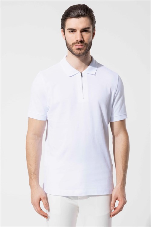 Wholesale Mens White Polo T-Shirt