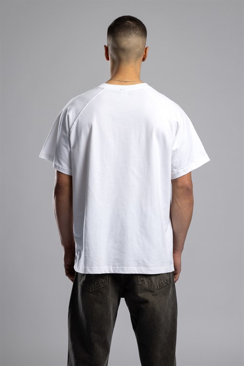 Wholesale Mens White Printed T-shirt