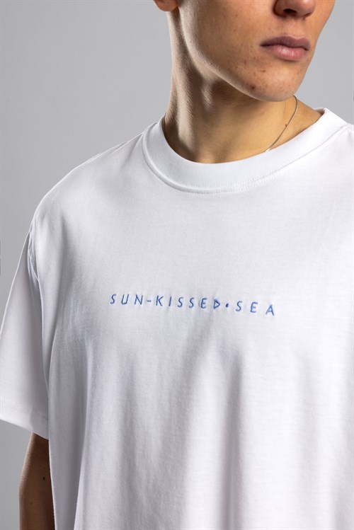 Wholesale Mens White Printed T-shirt