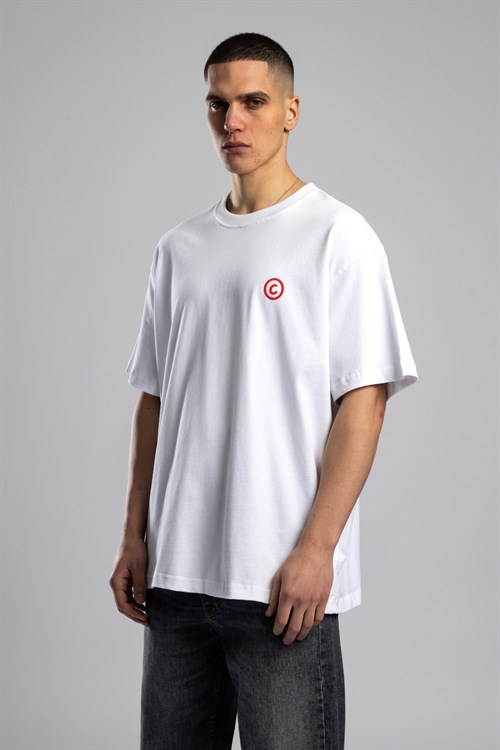 Wholesale Mens White Printed T-shirt