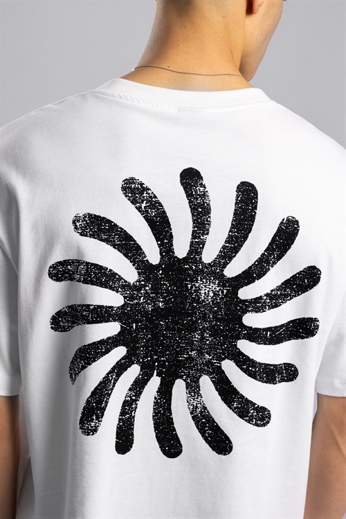 Wholesale Mens White Printed T-shirt