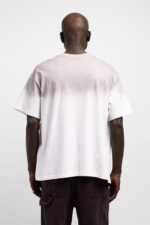 Wholesale Mens White Printed T-shirt