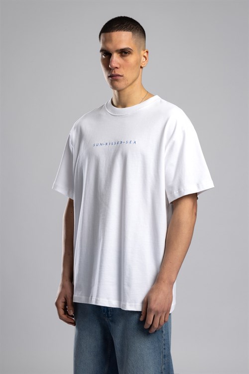 Wholesale Mens White Printed T-shirt