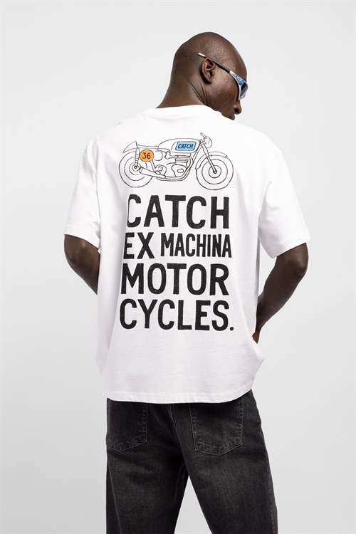 Wholesale Mens White Printed T-shirt