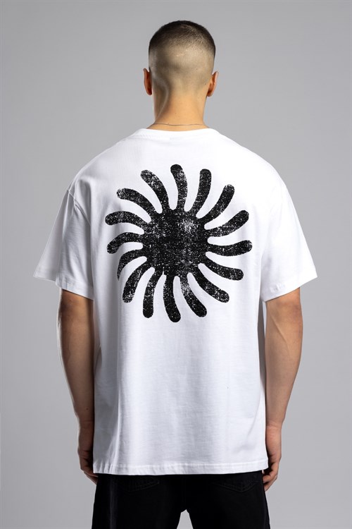 Wholesale Mens White Printed T-shirt