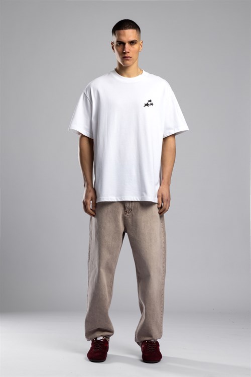 Wholesale Mens White Printed T-shirt