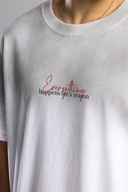 Wholesale Mens White Printed T-shirt