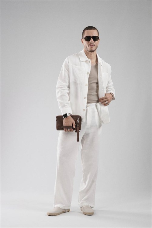 Wholesale Mens White Shirt and Pants Set