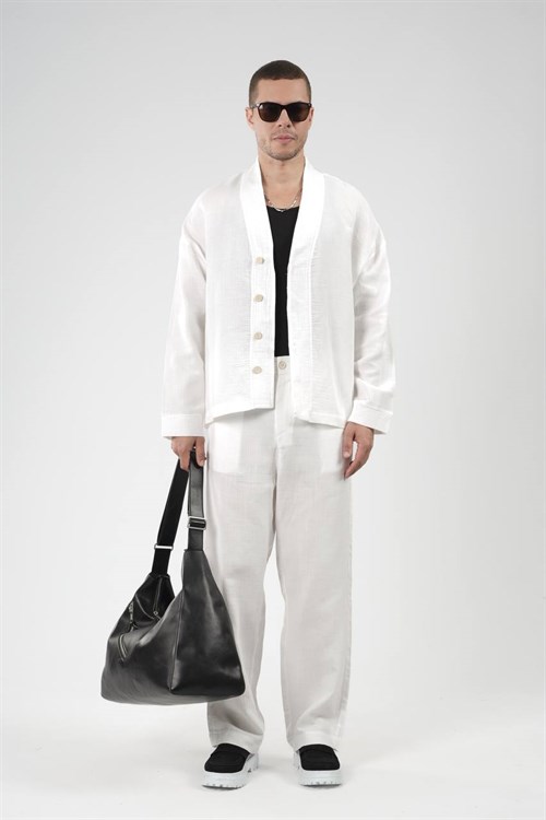 Wholesale Mens White Shirt and Pants Set