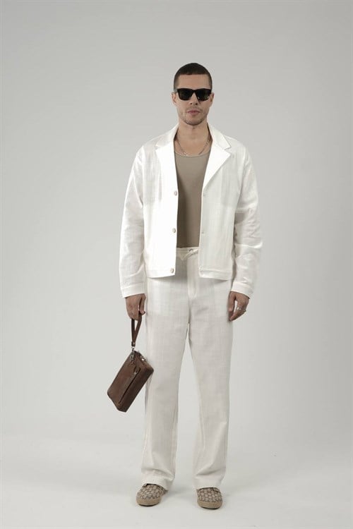 Wholesale Mens White Shirt and Pants Set