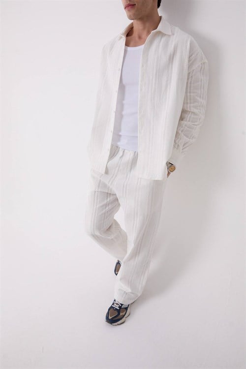 Wholesale Mens White Shirt And Pants Set