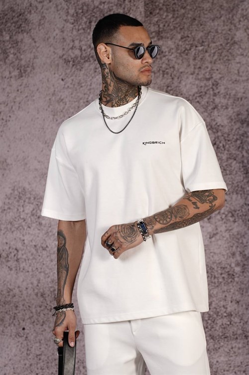 Wholesale Mens White T-Shirt and Shorts Set