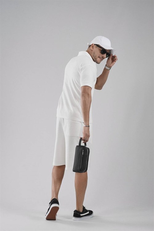Wholesale Mens White T-Shirt and Shorts Set