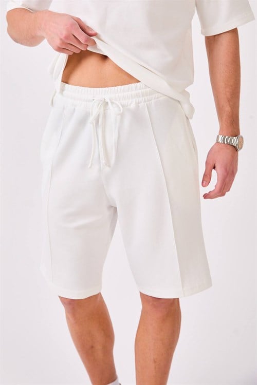 Wholesale Mens White T-Shirt And Short Set