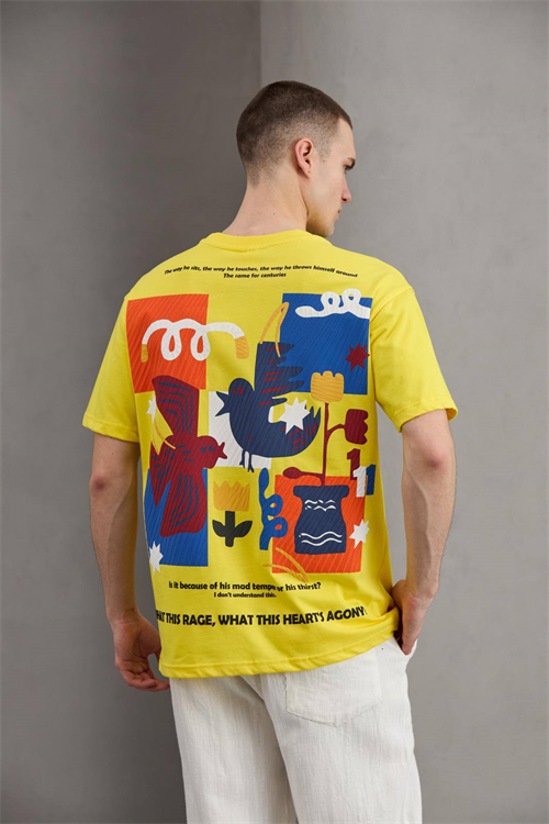 Wholesale Mens Yellow T-Shirt