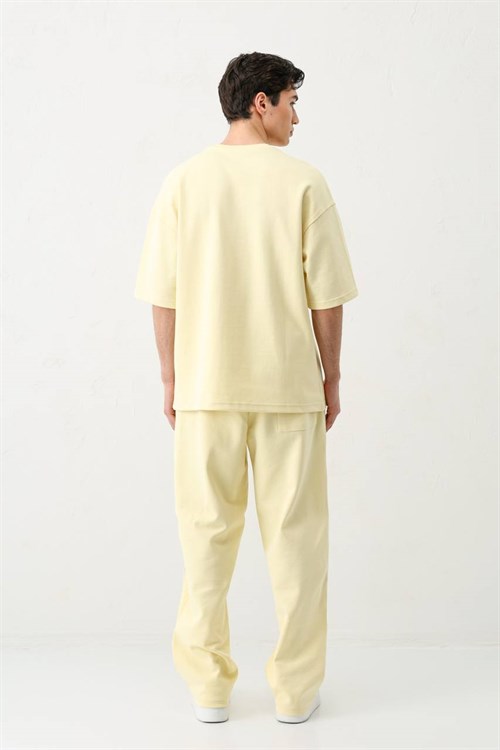Wholesale Mens Yellow T-Shirt and Pants Set