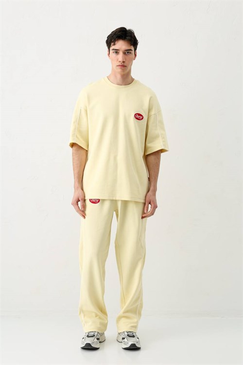 Wholesale Mens Yellow T-Shirt and Pants Set