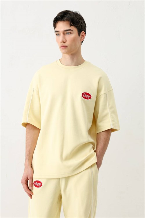 Wholesale Mens Yellow T-Shirt and Pants Set