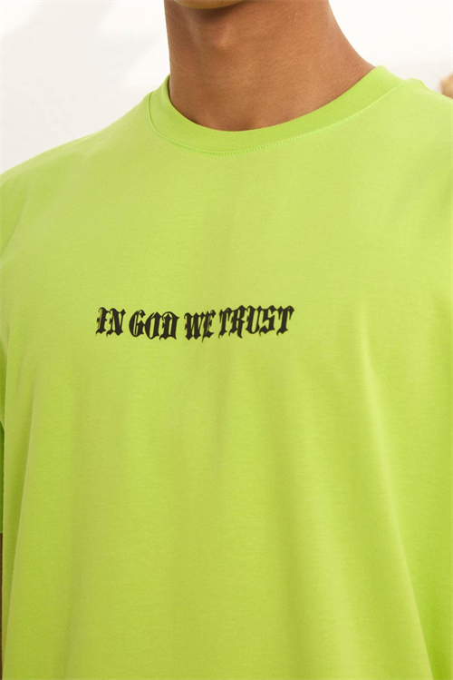 Wholesale Mens Yellowish Green T-Shirt